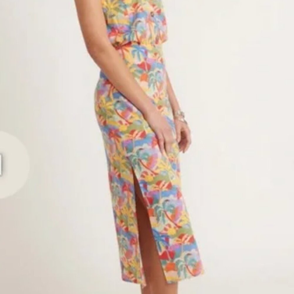 Marine Layer Ryan Midi Palm Skirt Size 8